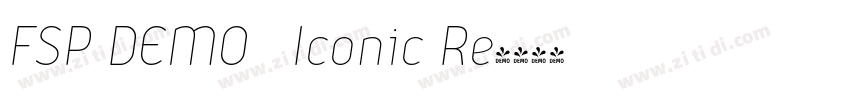 FSP DEMO   Iconic Re字体转换